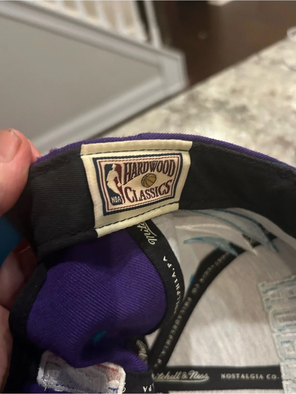 Mitchell & Ness Charlotte Hornets Purple and Teal Snapback